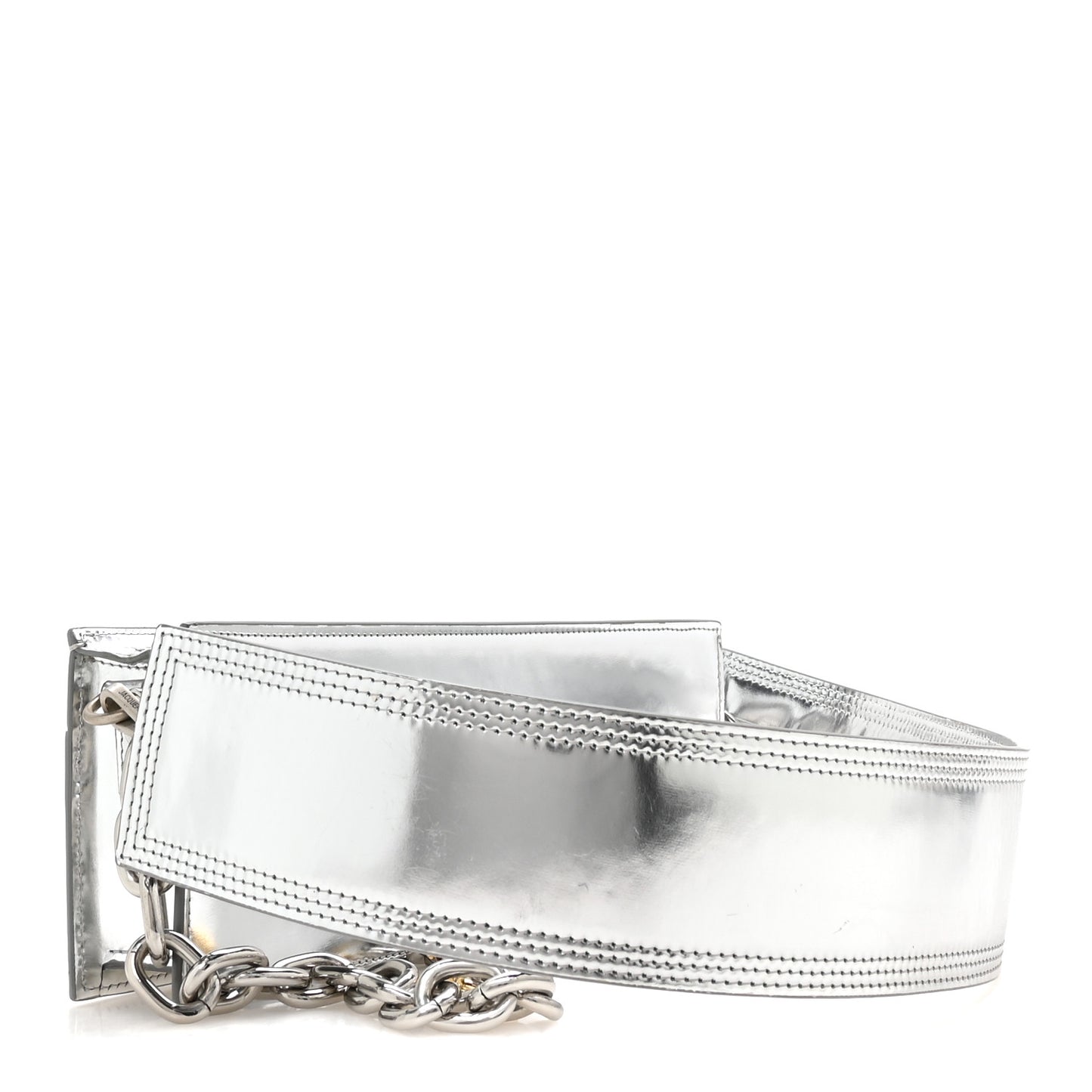 Metallic Calfskin Le Sac Ciuciu Silver