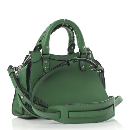 Balenciaga Smooth Calfskin Neo Classic Silver Hardware Mini City Grass Green 3 of 11