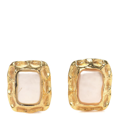 Chanel Pearl Clip On Earrings Gold 1 of 5