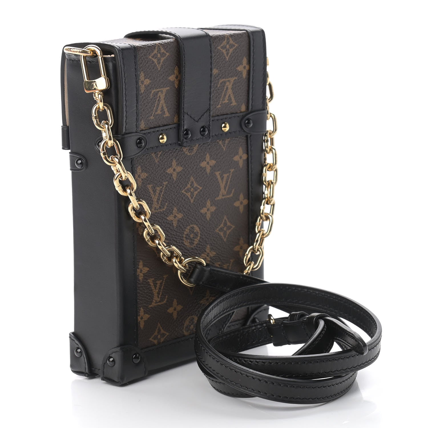 Louis Vuitton Monogram Pochette Trunk Verticale Black 3 of 9