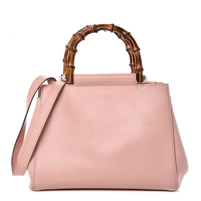 Gucci Nappa Bamboo Small Nymphaea Top Handle Bag Perfect Pink 1 of 19