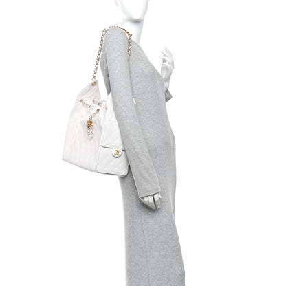 Chanel Caviar Quilted Medium Chanel 25 Handbag White 2 of 12