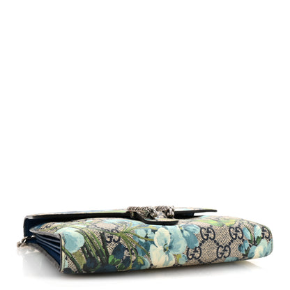 Gucci GG Supreme Monogram Blooms Mini Dionysus Chain Wallet Beige Blue Navy Vintage Blue 4 of 10