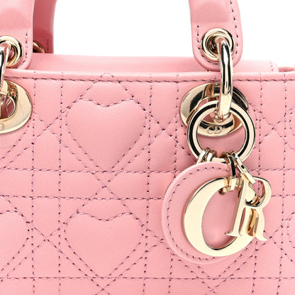 Christian Dior Lambskin Cannage Dioramour Micro Lady D-Joy Rose De Vents 7 of 9