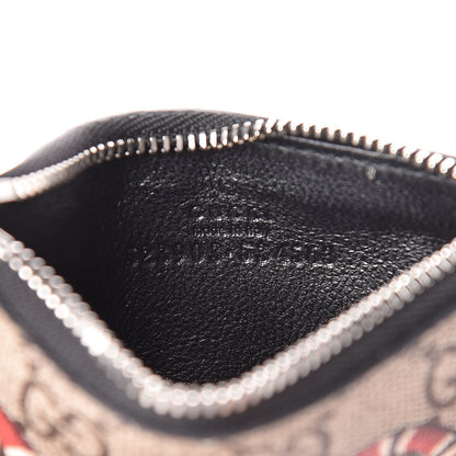 Gucci GG Supreme Monogram Kingsnake Lanyard Coin Case Card Holder 8 of 9