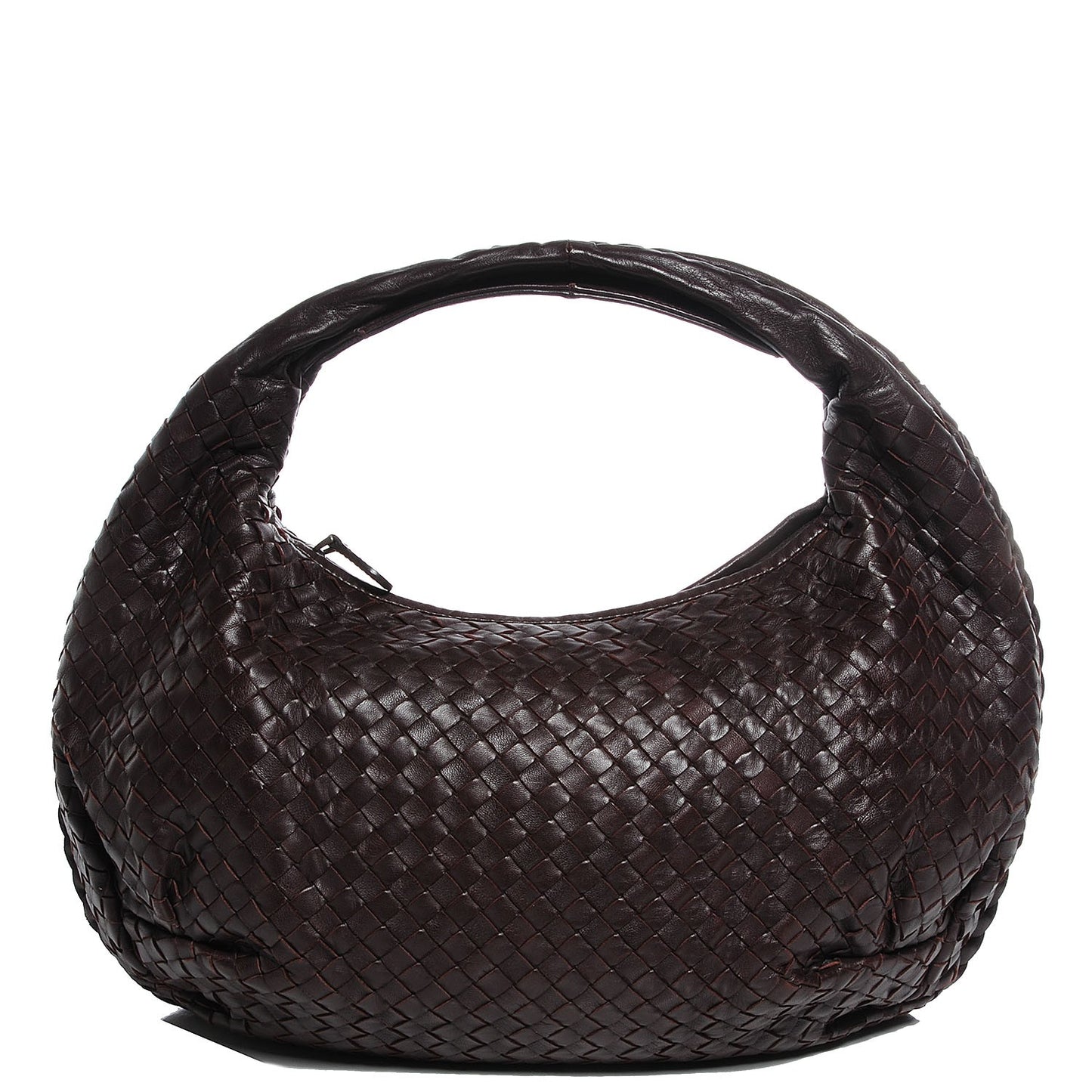 Nappa Intrecciato Medium Belly Veneta Hobo Ebano