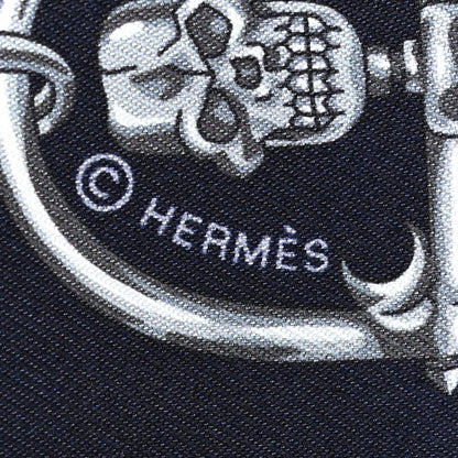 Hermes Silk C'est la Fete Twilly Ardoise Clair Rose Pale Bleu Marine 4 of 5