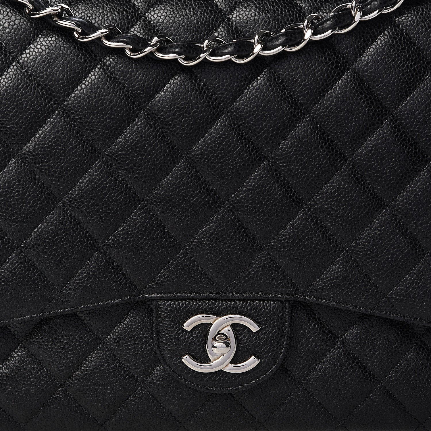 Chanel Caviar Quilted Maxi Double Flap Black 8 of 11