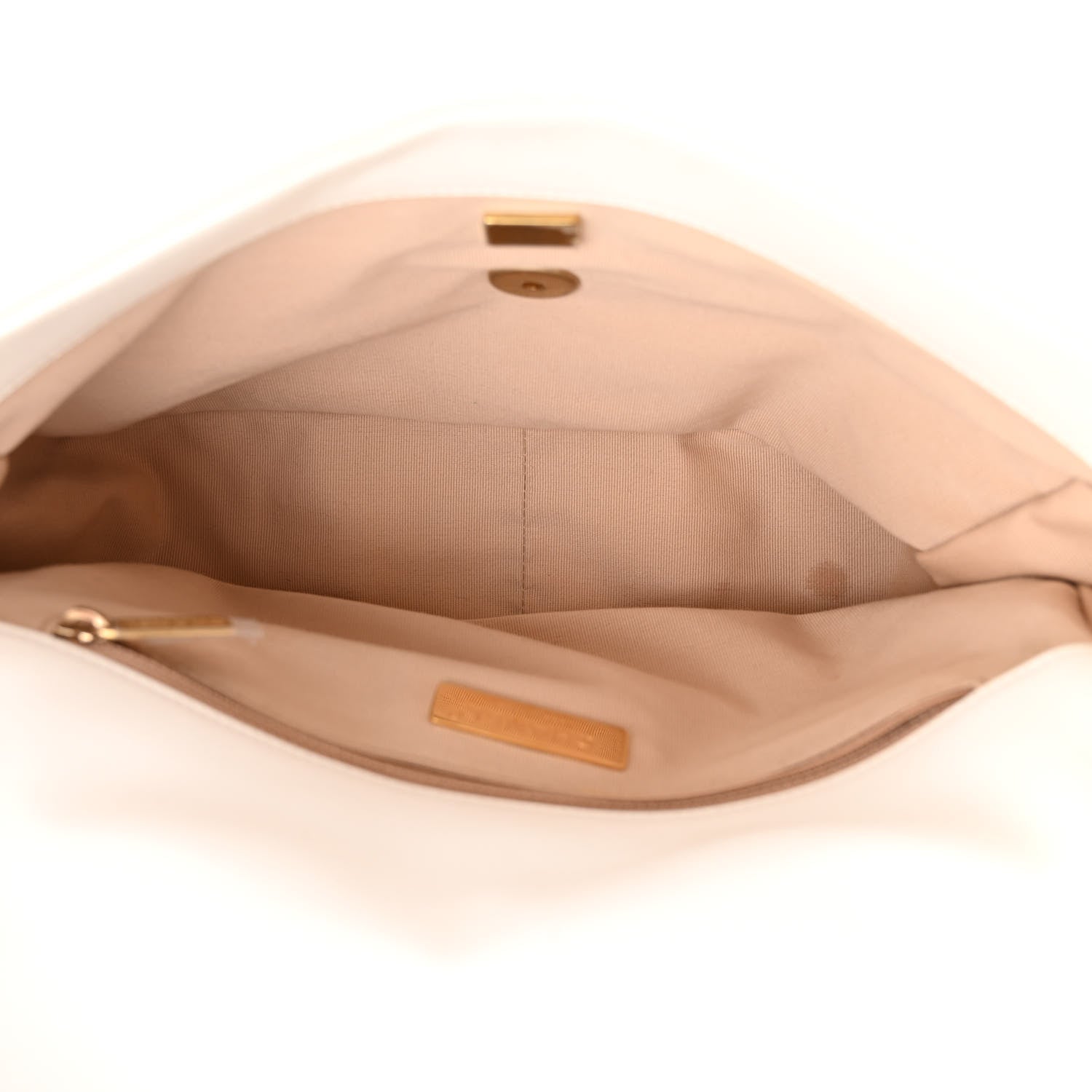 Chanel Goatskin Quilted Large Chanel 19 Flap White 5 of 11