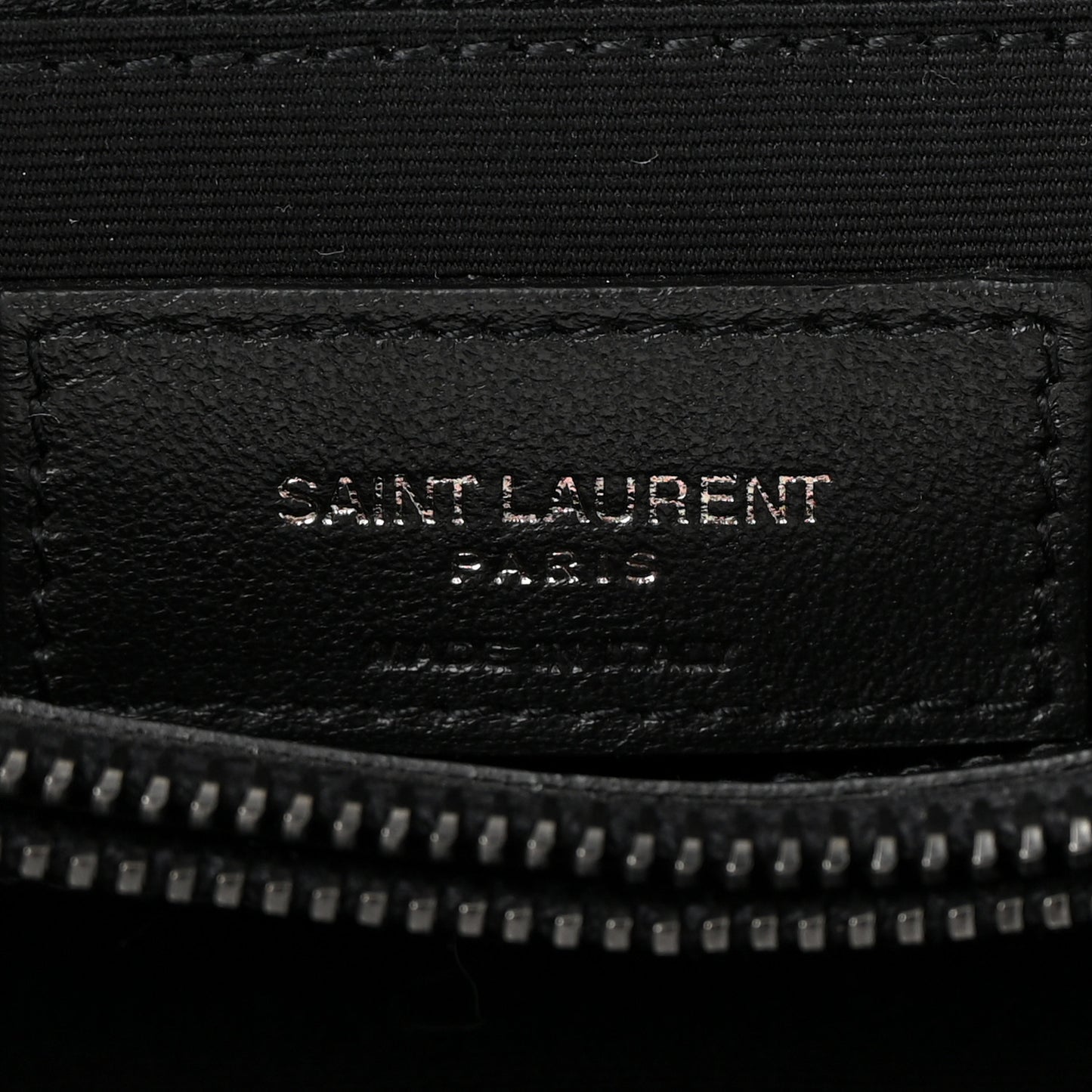 Calfskin Y Quilted Monogram Monochrome Medium Loulou Chain Satchel Black