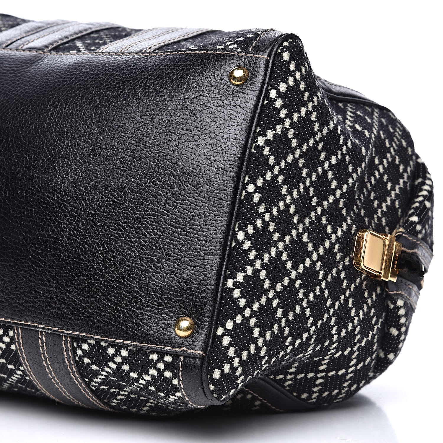 Gucci Diamante Calfskin Large Aviatrix Boston Black 9 of 16