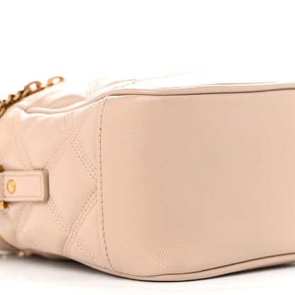 Saint Laurent Grain de Poudre Quilted 80's Vanity Bag Dark Beige 9 of 10