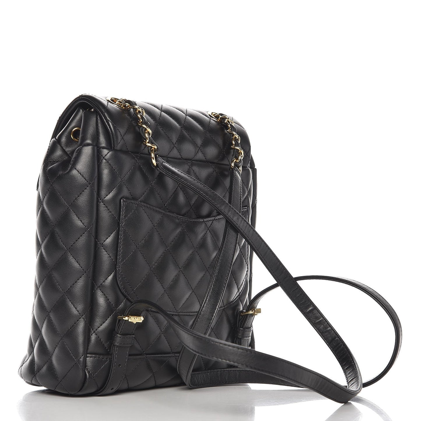 Lambskin Quilted Small Urban Spirit Backpack Black