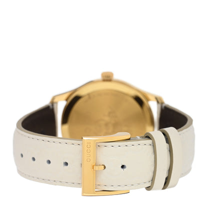 Gucci Stainless Steel Calfskin 38mm G-Timeless Quartz Watch White 3 of 5