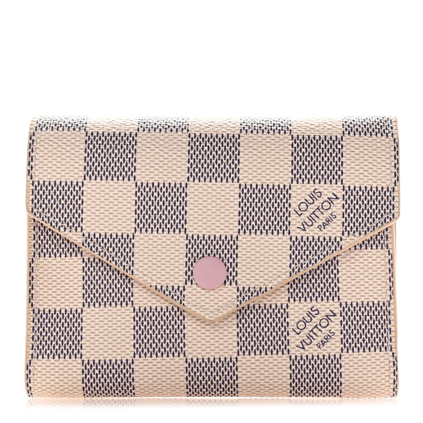 Damier Azur Victorine Wallet Rose Ballerine