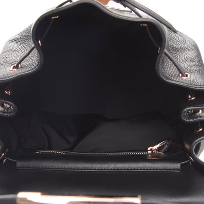Alexander Wang Pebbled Calfskin Prisma Skeletal Backpack Black Rose Gold Hardware 4 of 10