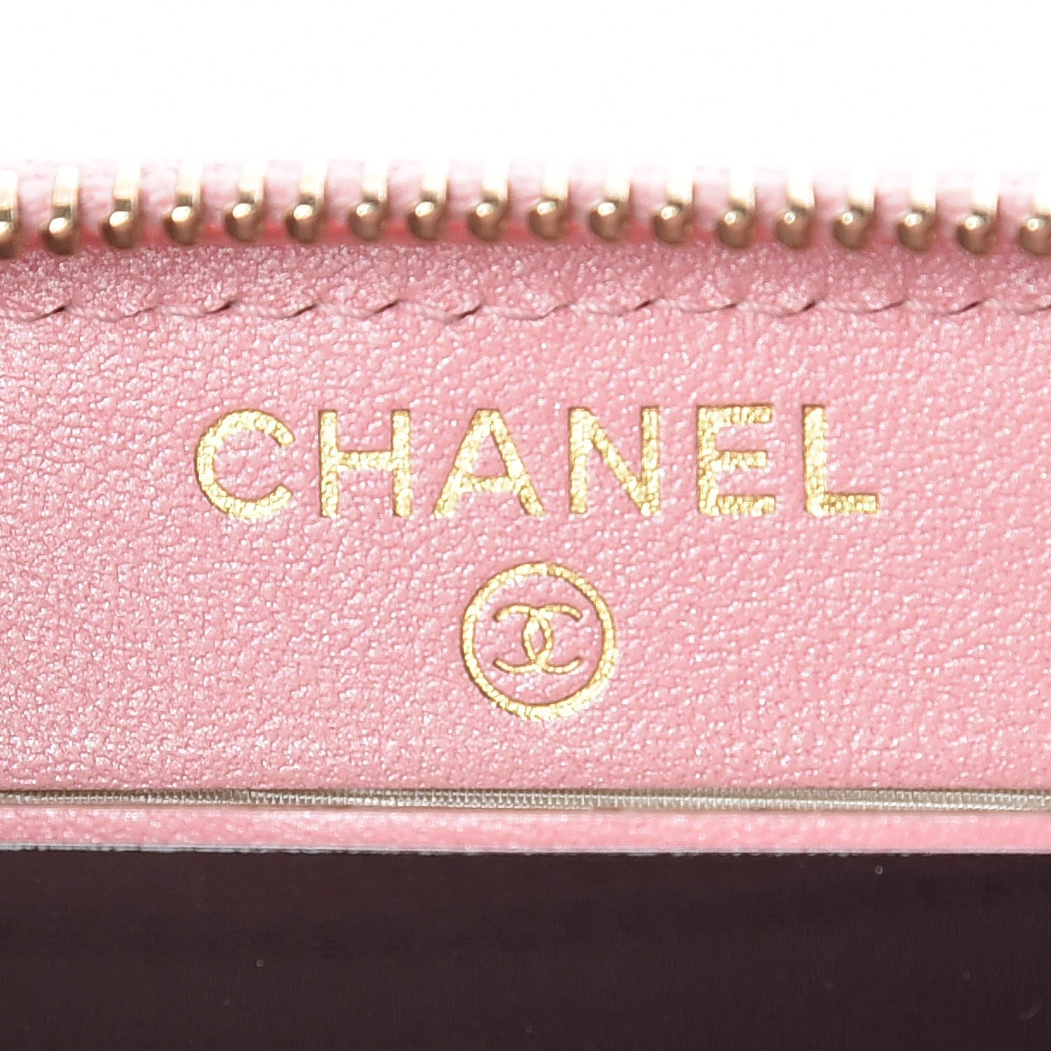 Chanel Iridescent Caviar Quilted Medium Zip Around Wallet Pink 8 of 11