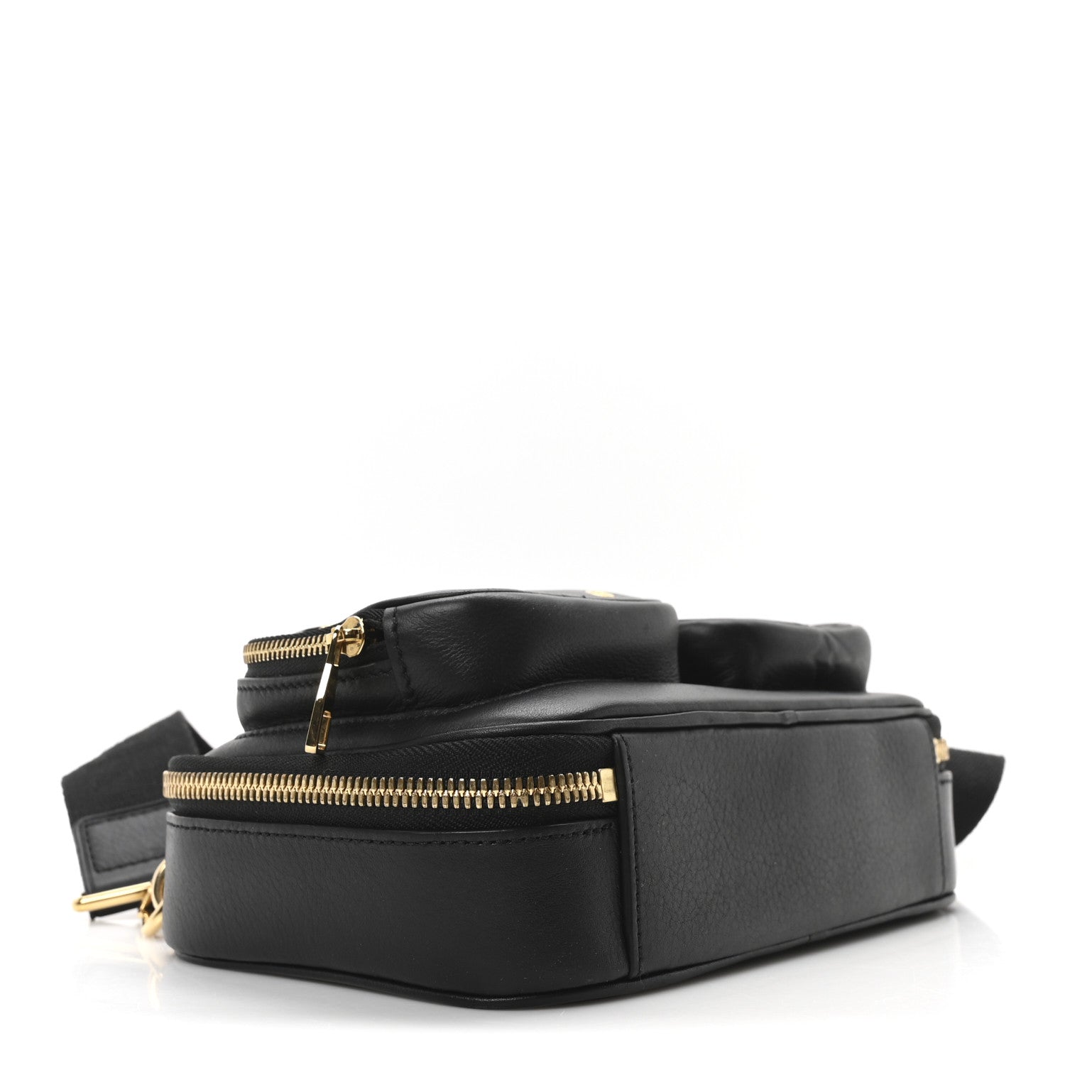 Louis Vuitton Calfskin Monogram Embossed Utility Crossbody Black 4 of 10