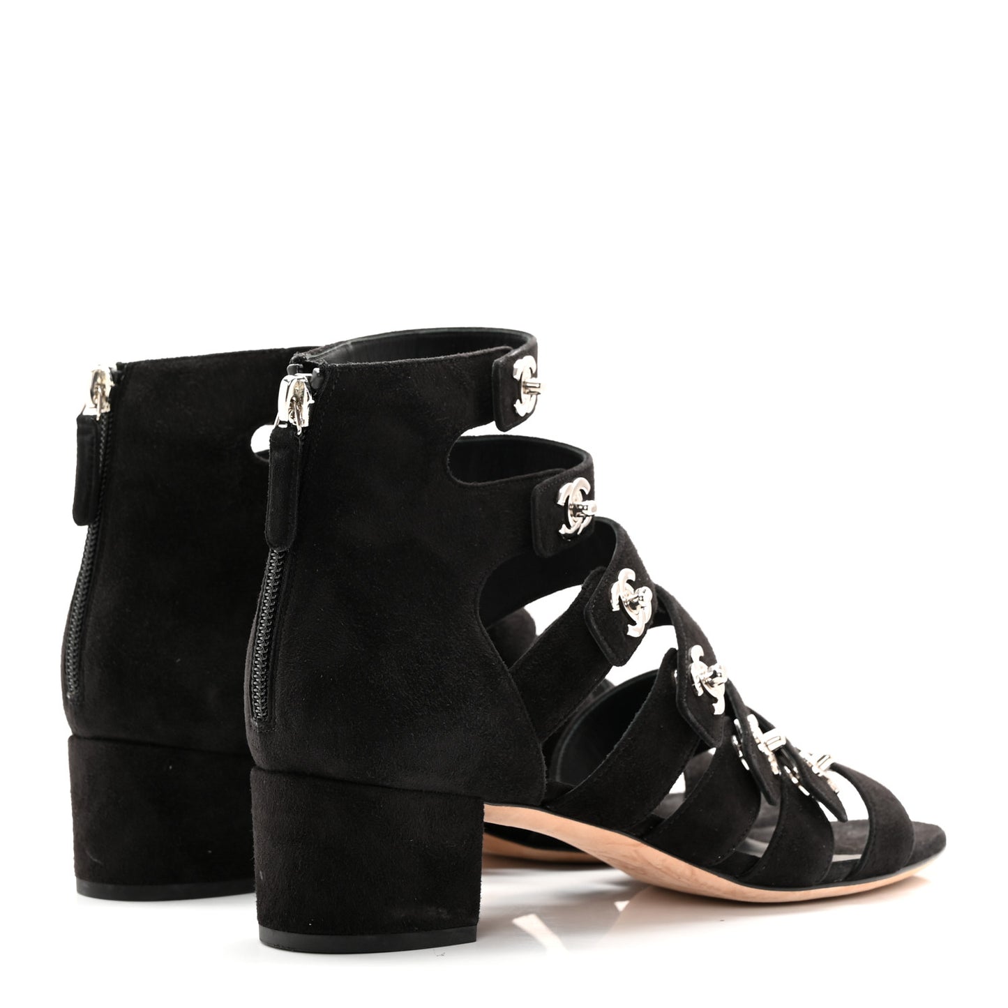 Kid Suede CC Turnlock Sandals 37.5 Black