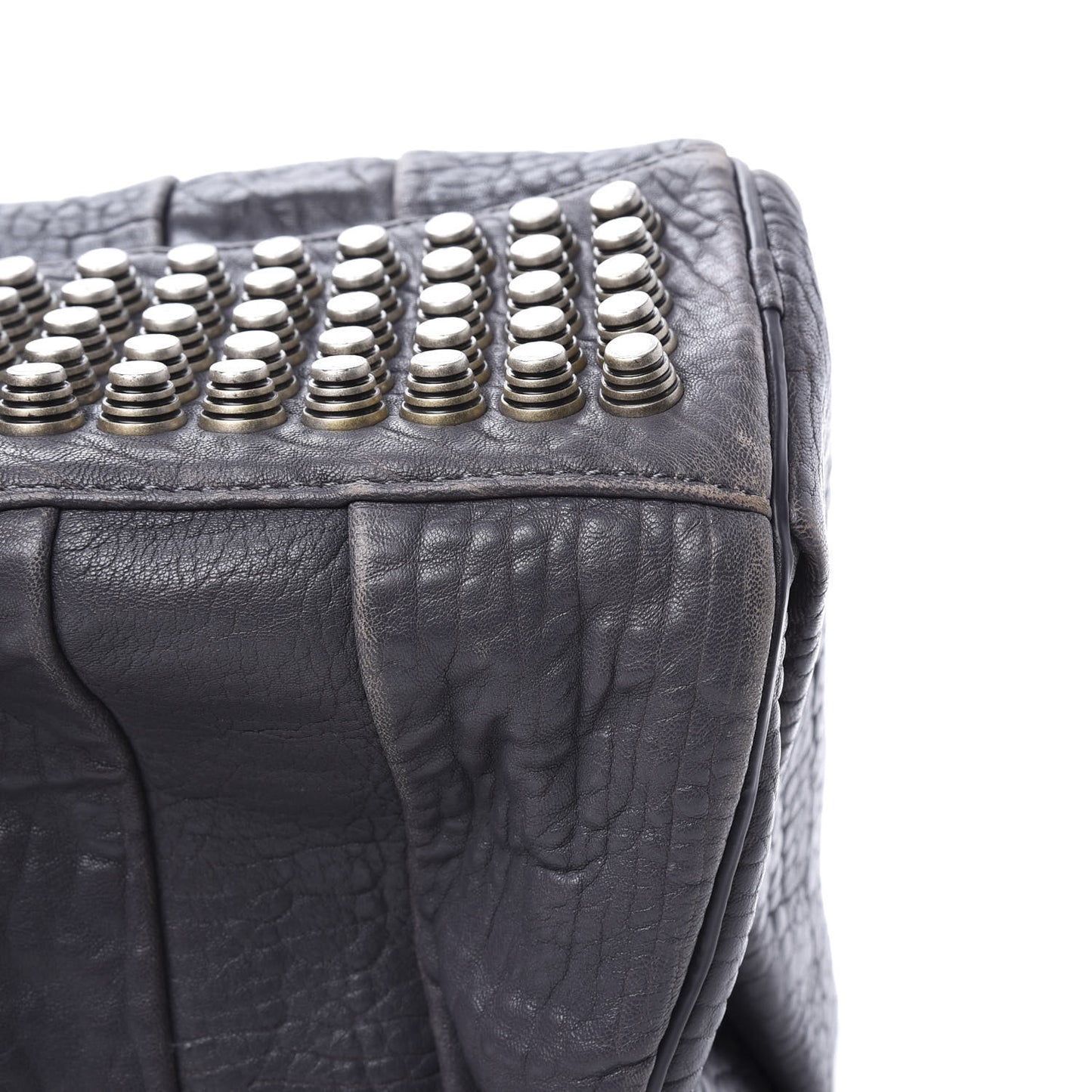 Pebbled Lambskin Rocco Tundra Silver Hardware