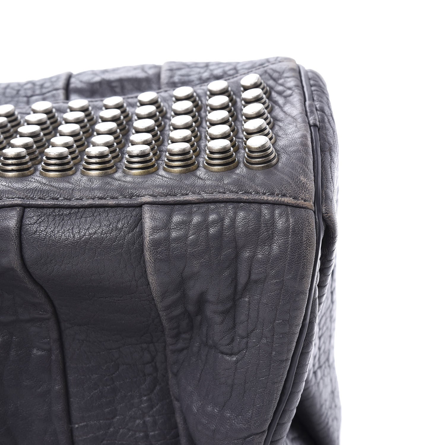 Alexander Wang Pebbled Lambskin Rocco Tundra Silver Hardware 7 of 10