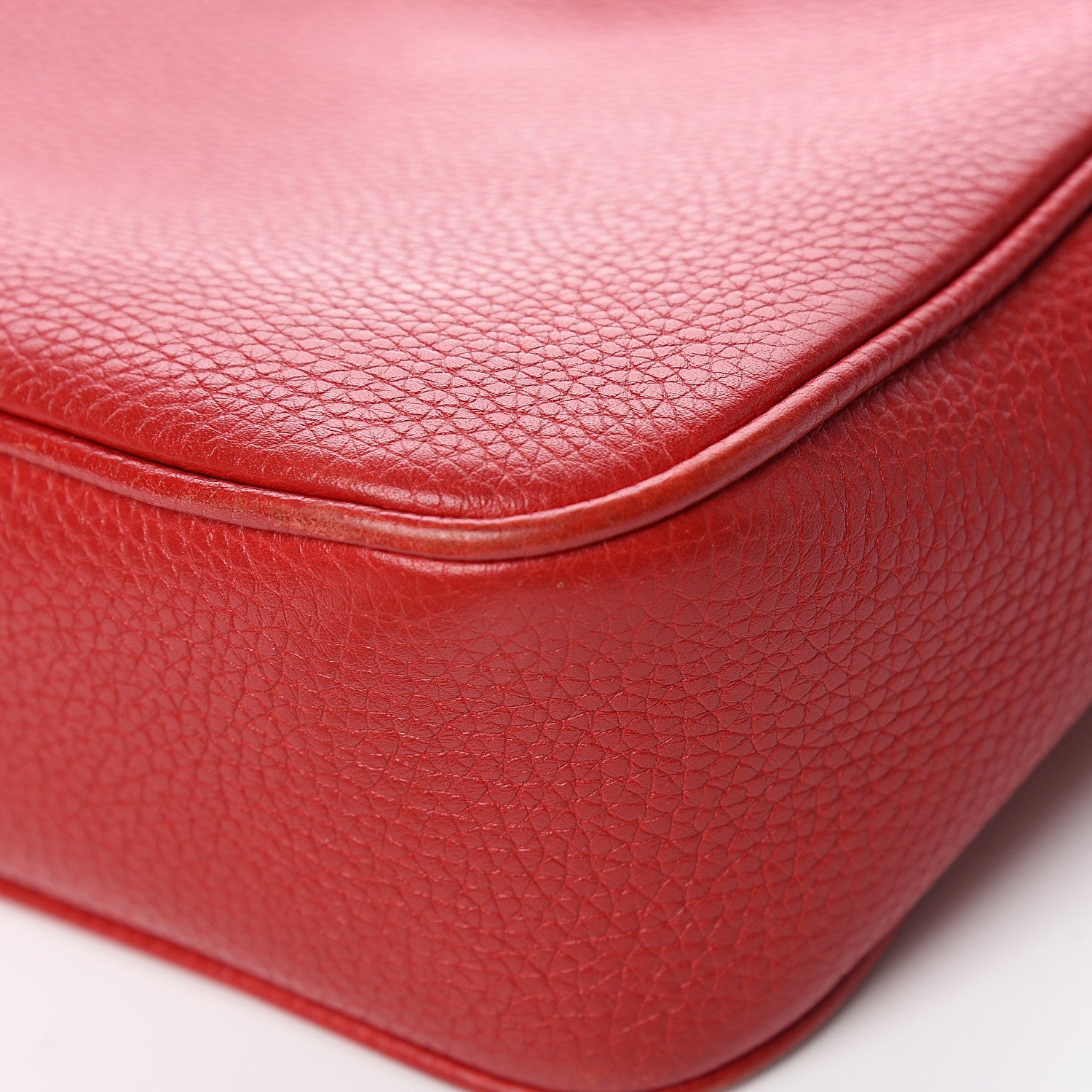 Gucci Pebbled Calfskin Small Soho Disco Bag Tabasco Red 13 of 14