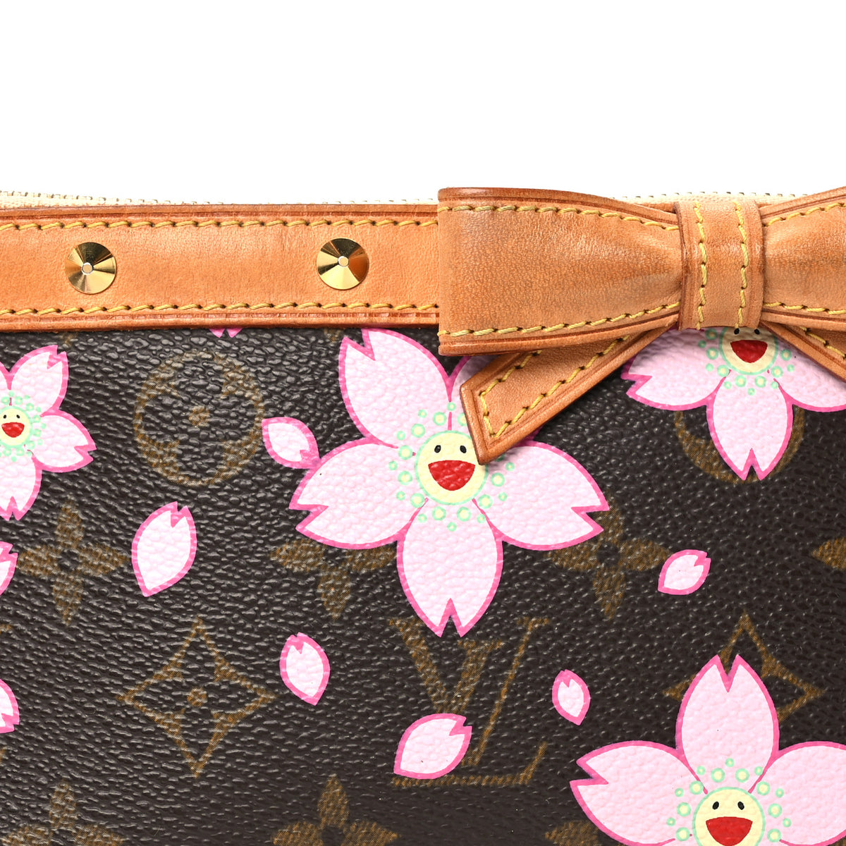 Monogram Cherry Blossom Pochette Accessories Brown