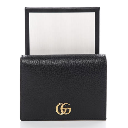Gucci Pebbled Calfskin GG Marmont Card Case Black 8 of 8