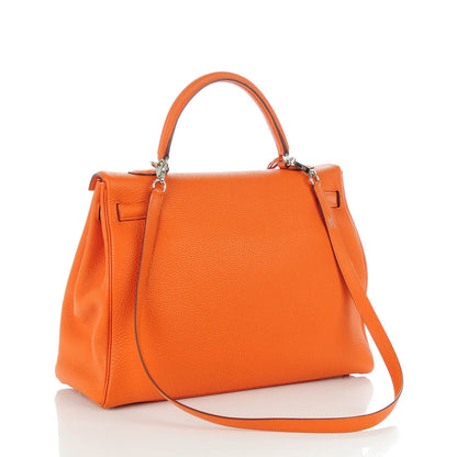 Hermes Togo Kelly Retourne 35 Orange 3 of 23