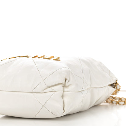 Chanel Shiny Calfskin Quilted Mini Chanel 22 White 10 of 11
