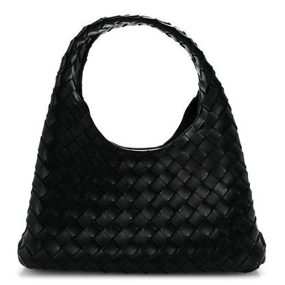 Bottega Veneta Nappa Intrecciato Small Campana Shoulder Bag Black 1 of 10