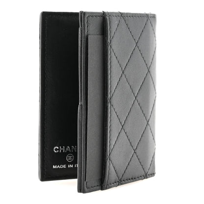 Chanel Calfskin Quilted Card Holder Wallet So Black 3 of 8
