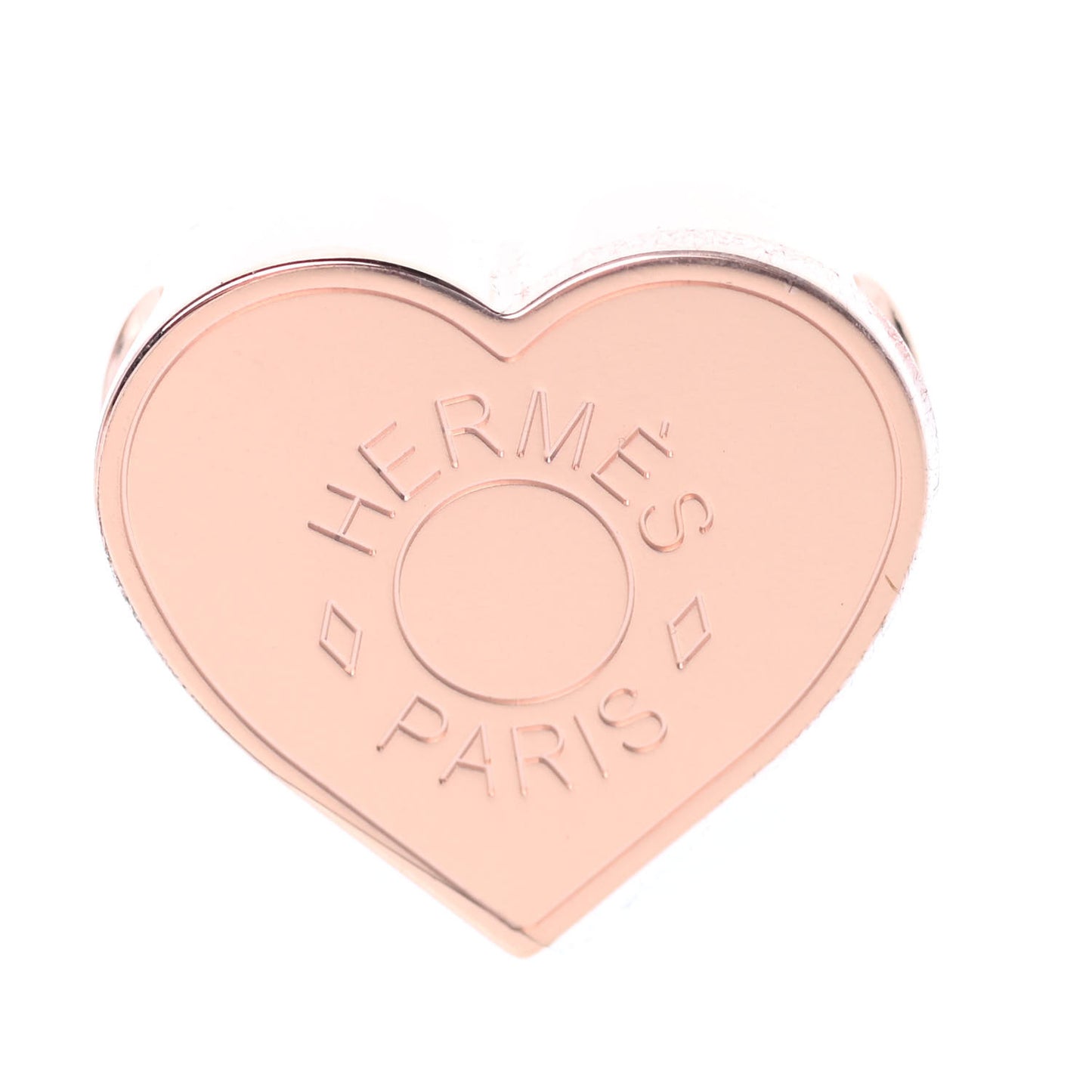 Rose Gold Plated Brass Mini Coeur Twilly Scarf Ring