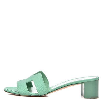 Hermes Epsom Oasis Sandals 40 Malachite 1 of 11