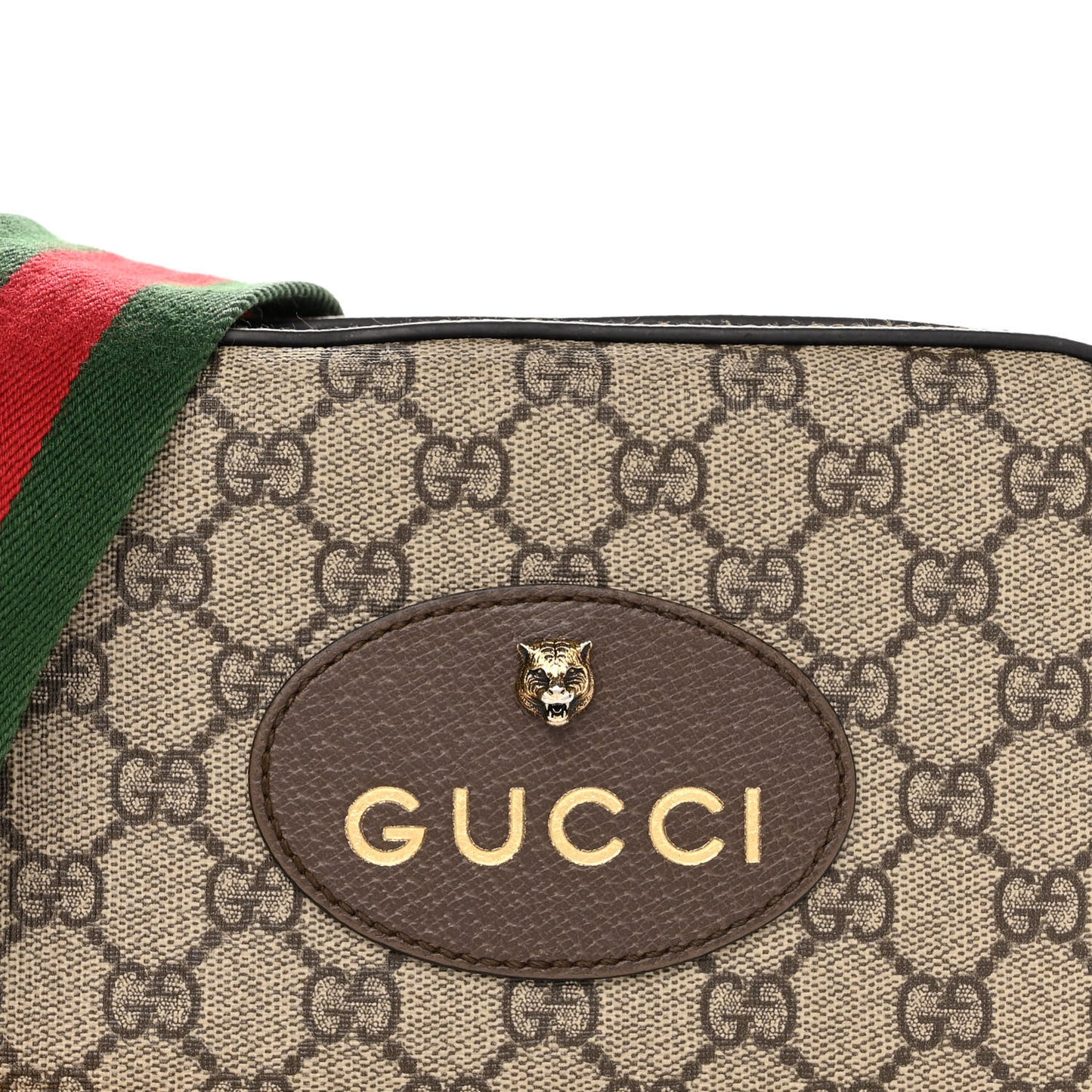 GG Supreme Monogram Web Neo Vintage Shoulder Bag Beige New Acero Crop