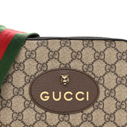 Gucci GG Supreme Monogram Web Neo Vintage Shoulder Bag Beige New Acero Crop 8 of 11