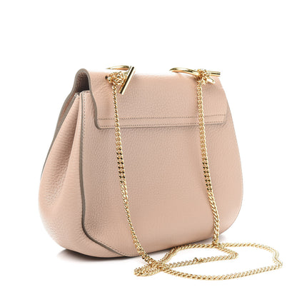 Chloe Grained Lambskin Drew Shoulder Bag Cement Pink 3 of 9