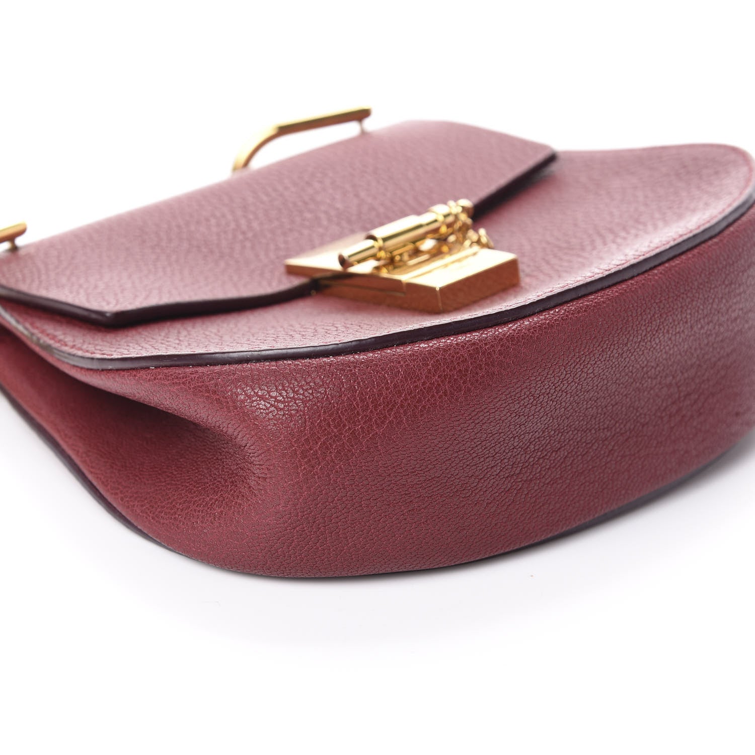 Chloe Grained Lambskin Mini Drew Shoulder Bag Sienna Red 7 of 8