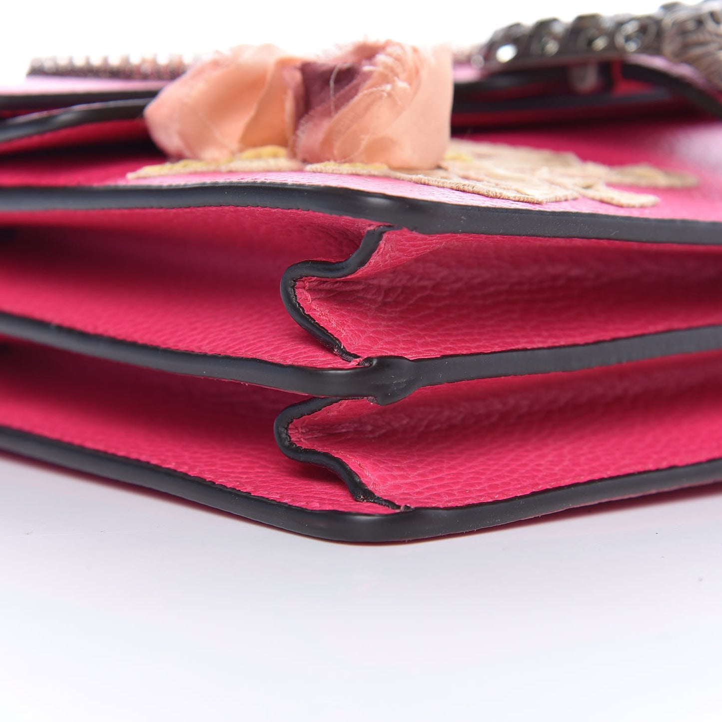 Pebbled Calfskin Embellished Guccify Small Dionysus Shoulder Bag Rosa