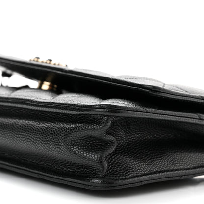Chanel Caviar Quilted Coco Candy Wallet On Chain WOC Black 11 of 12