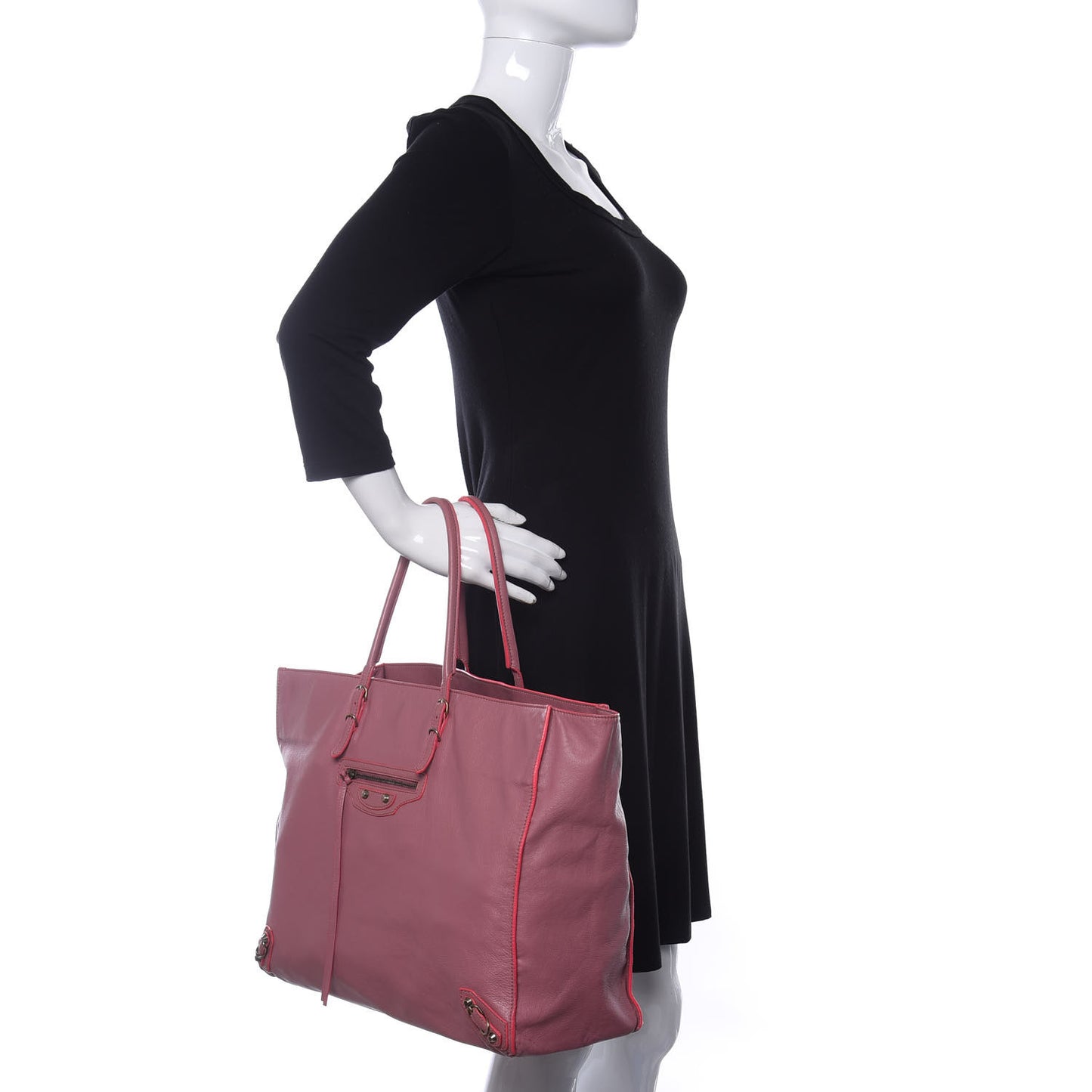 Veau Papier A4 Tote Rose Anglaise