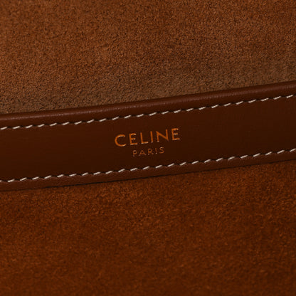 Celine Smooth Calfskin Cuir Triomphe Cabas Drawstring Tan 6 of 9