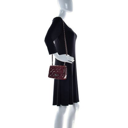Chanel Patent Quilted Mini Square Flap Dark Red 2 of 10