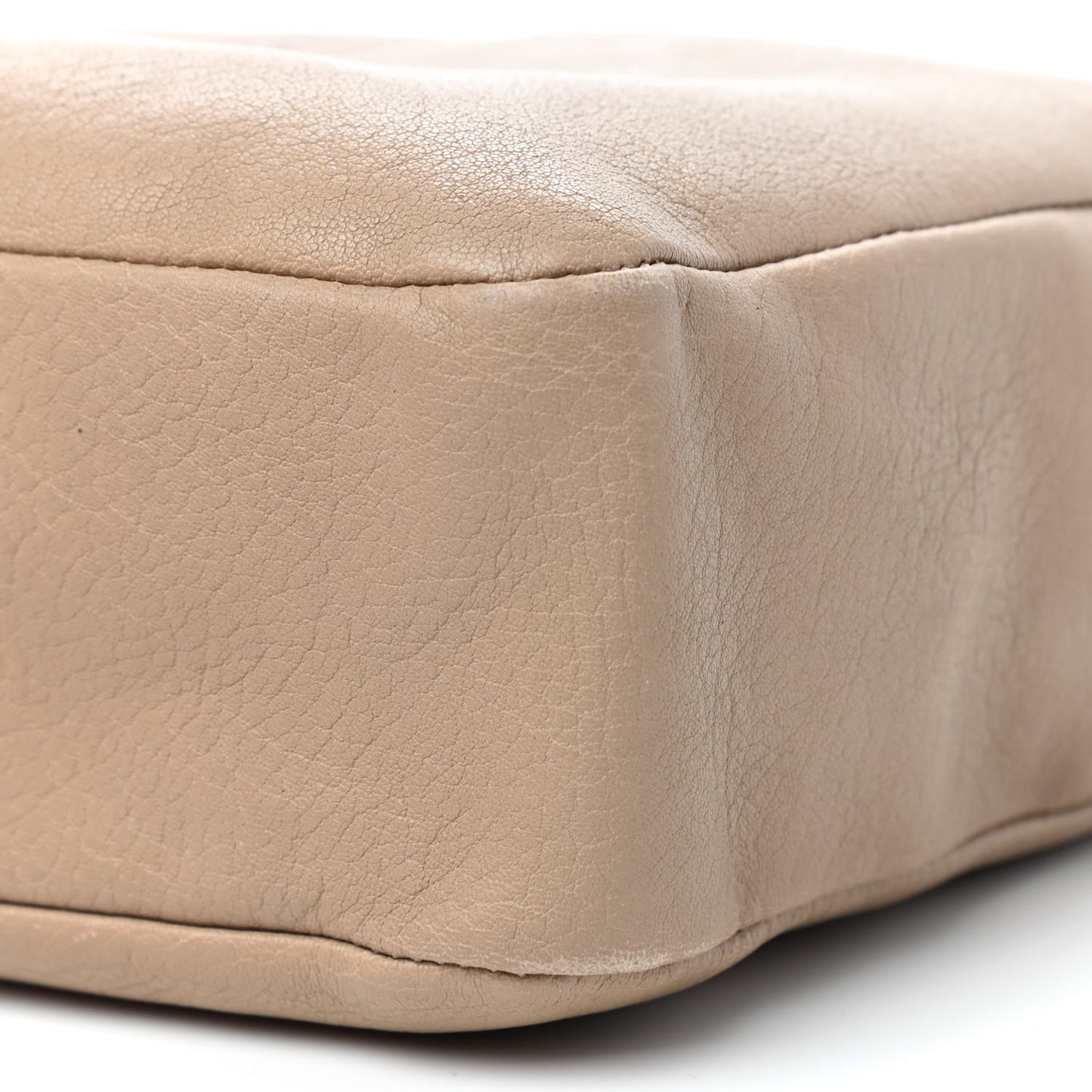 Lambskin Monogram Small Lou Camera Bag Dark Beige