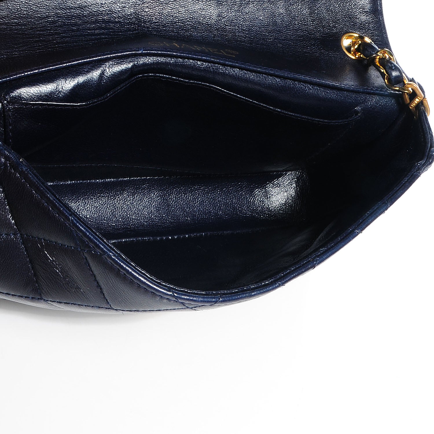 Chanel Lambskin CC Flap Small Navy 9 of 11