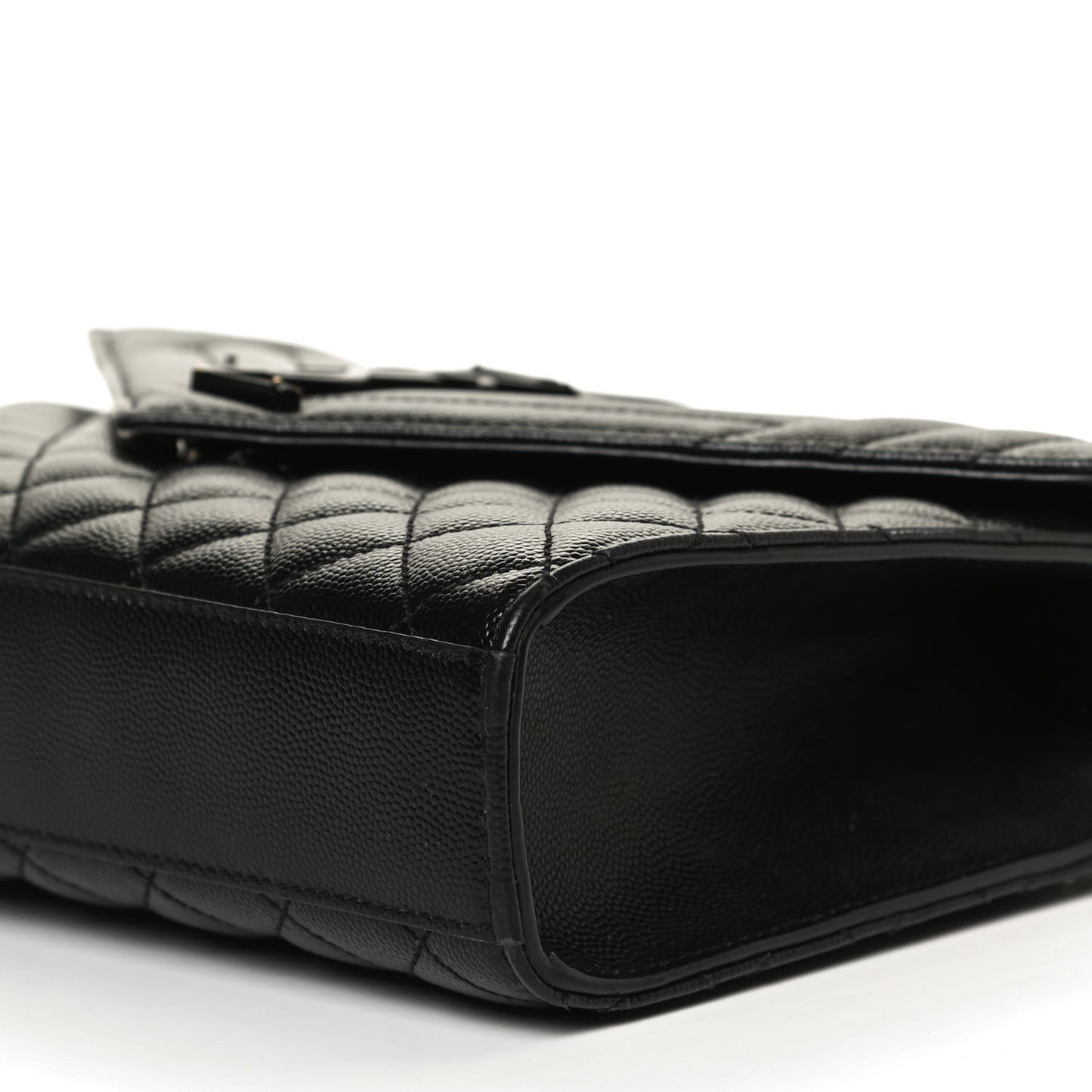 Grain De Poudre Textured Mixed Matelasse Triquilt Medium Monogram Satchel Black
