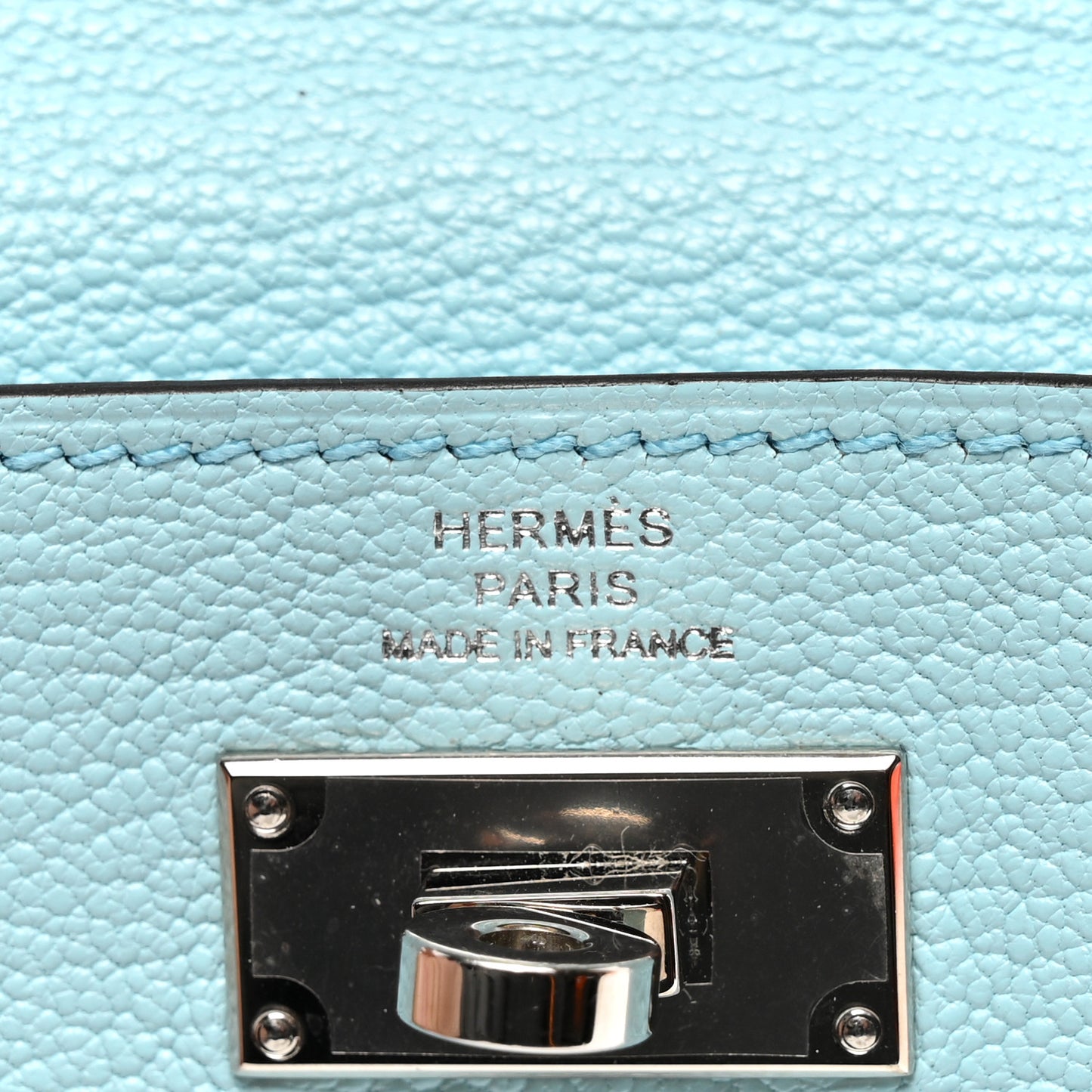 Chevre Mysore Kelly Pocket Compact Wallet Bleu Atoll