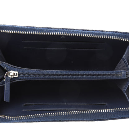 Chanel Caviar Quilted Small Zip Around Wallet Navy 5 of 10