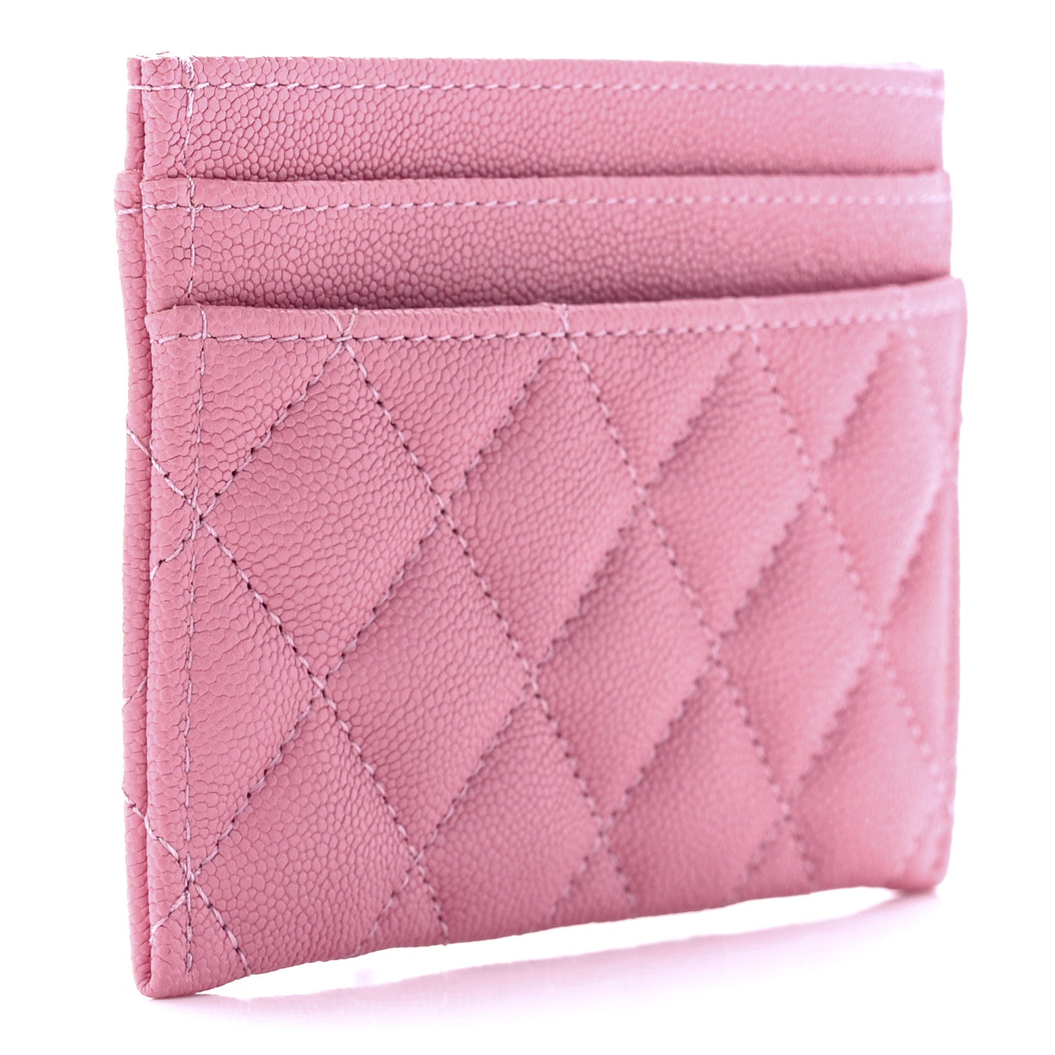 Chanel Caviar Quilted Boy Card Holder Pink 3 of 12