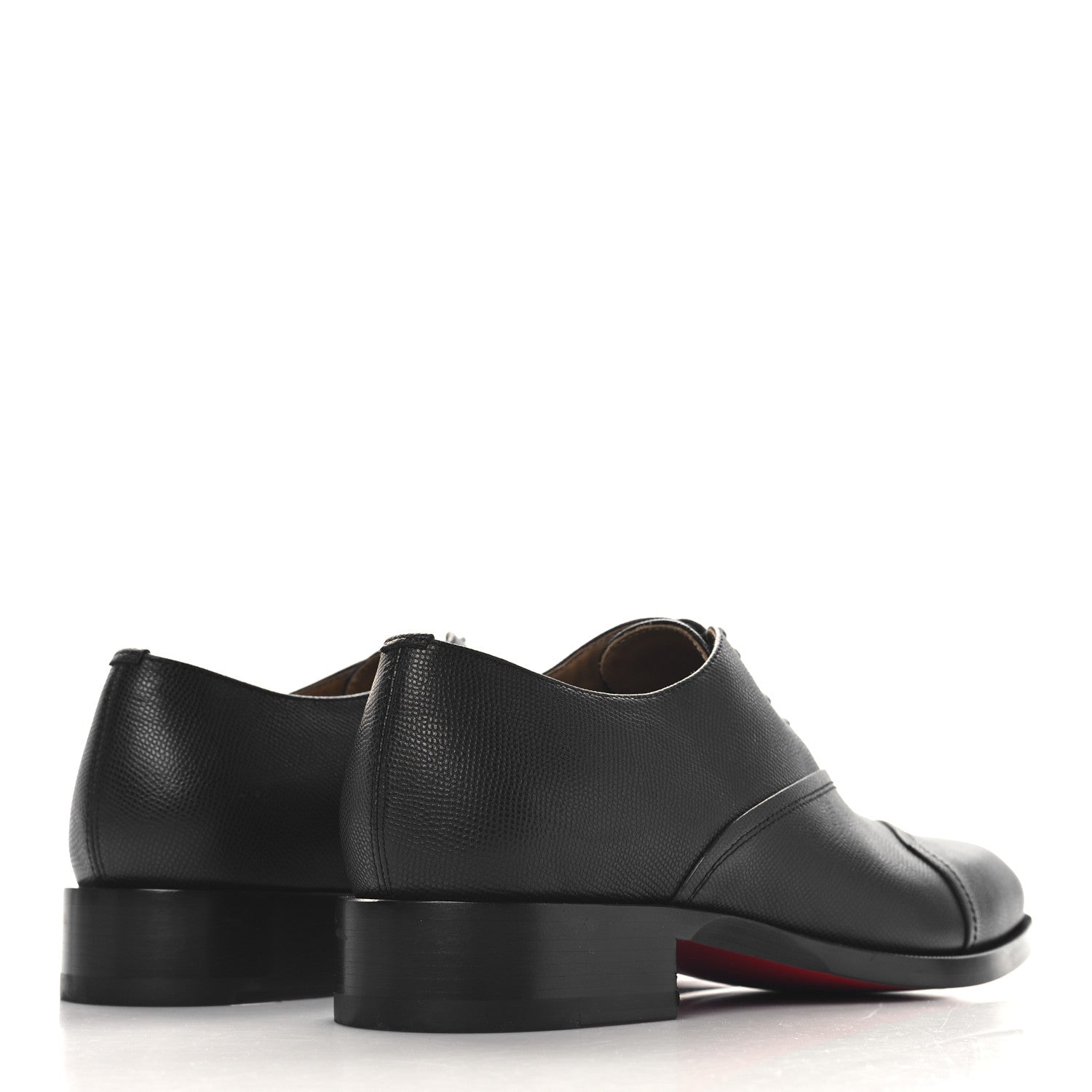 Christian Louboutin Petit Grained Calfskin Boabi Flat Oxfords 42.5 Black 5 of 9